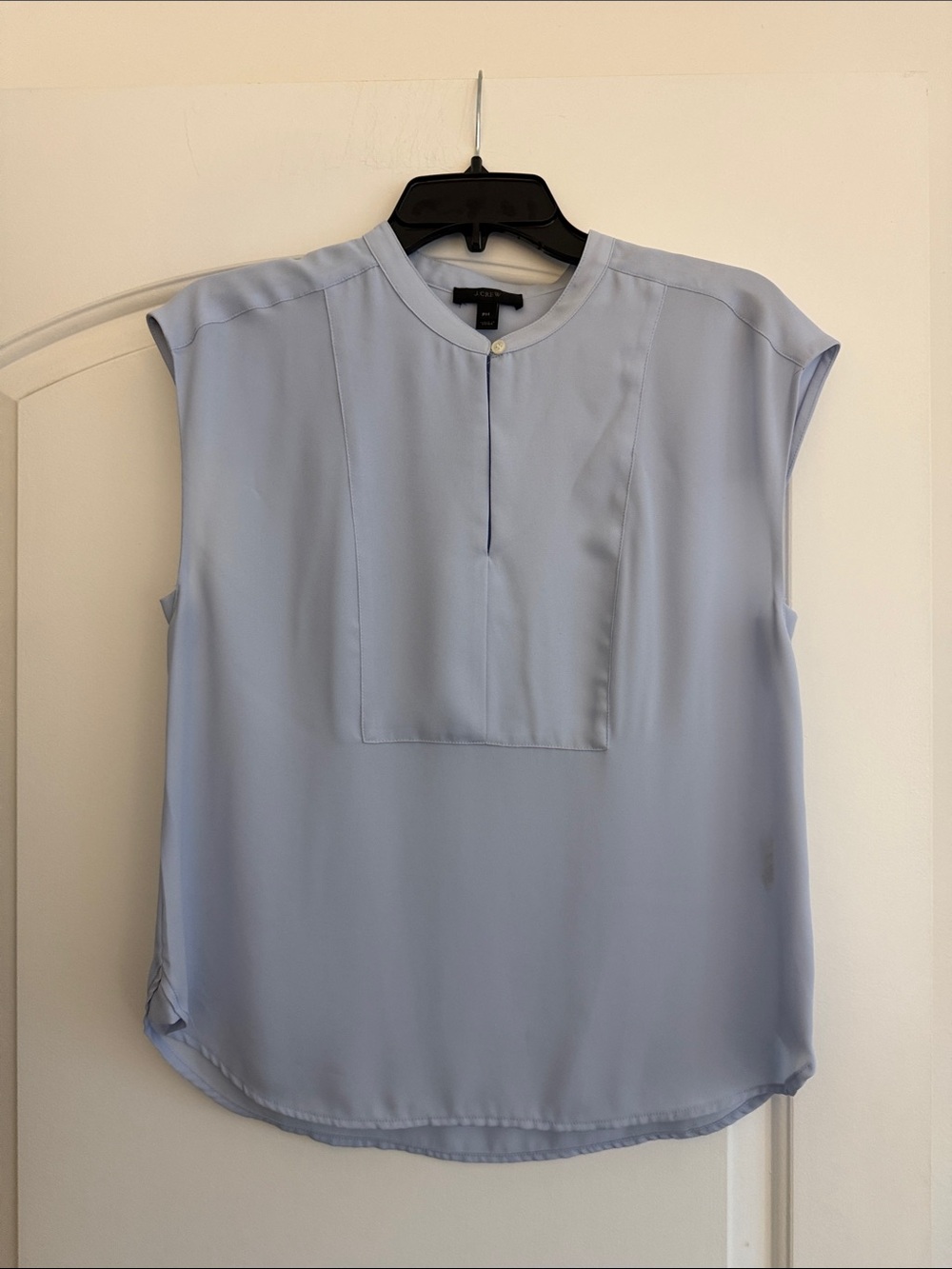 J.Crew Periwinkle Blue Sleeveless Bib Top Blouse Size PM